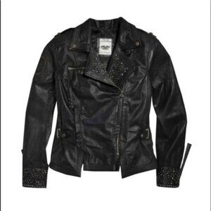 Harley-Davidson® Women's Winsome Leather Biker Jacket, 97101-16VW Size Small